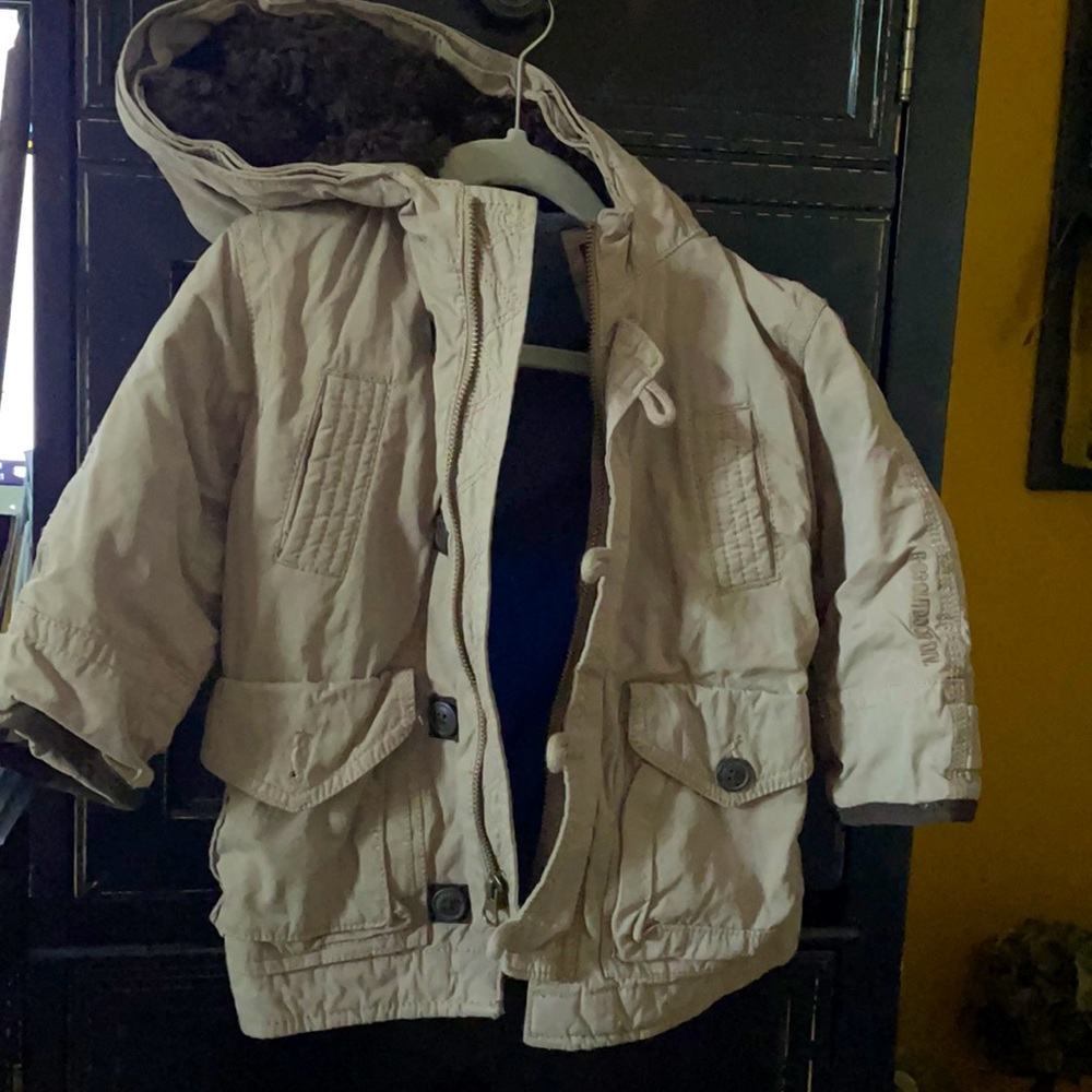 Baby GAP Boys parka coat with fur hood